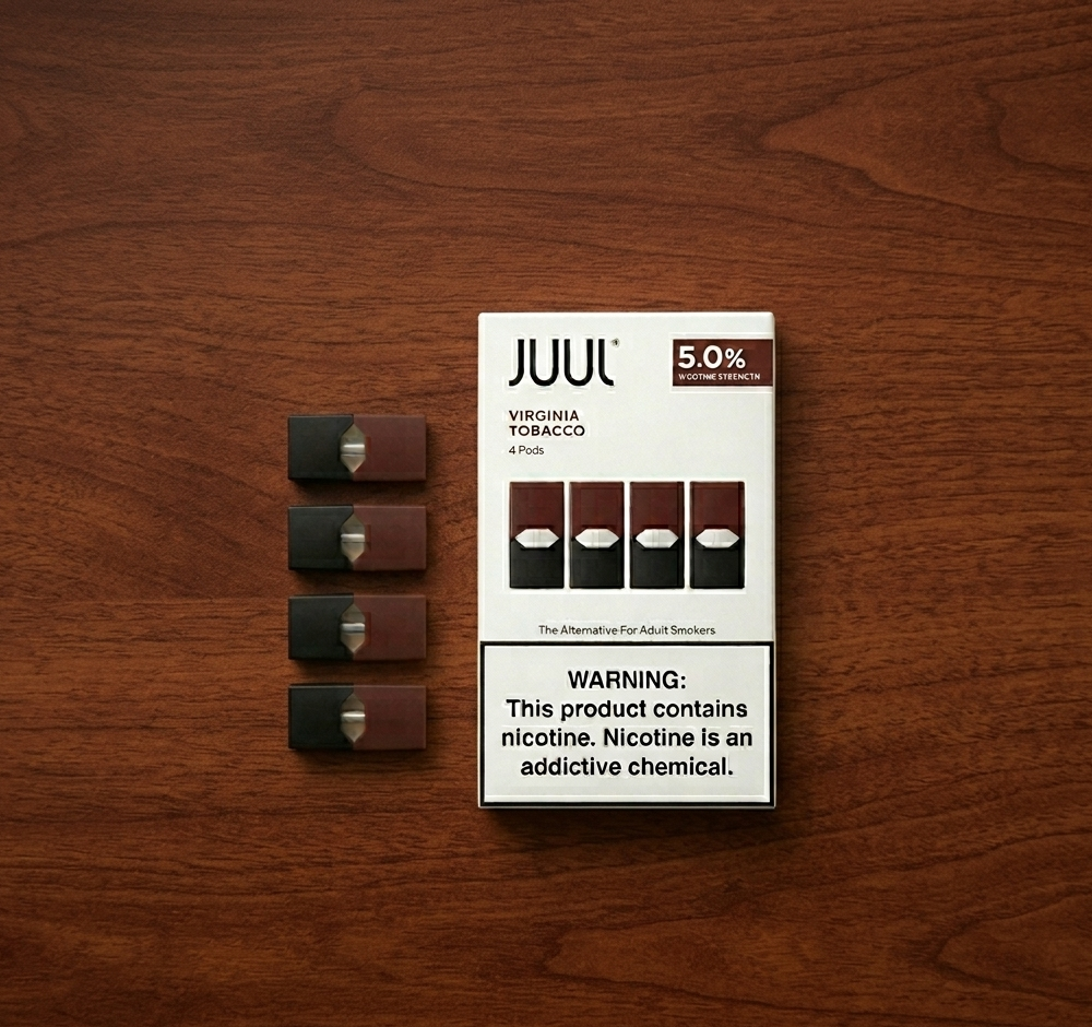 Juul Pod Virginia Tobacco 5% Nicotine – 4 Pods Pack (Premium Authentic)